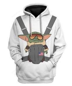 Baby Yoda 3D All Over Print Hoodie, Zip-up Hoodie