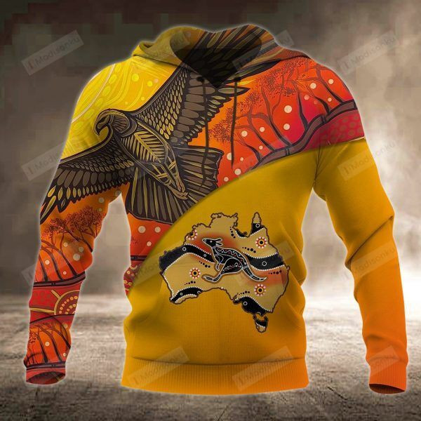 Ancient Pattern Maori Red Yellow 3D All Over Print Hoodie, Zip-up Hoodie