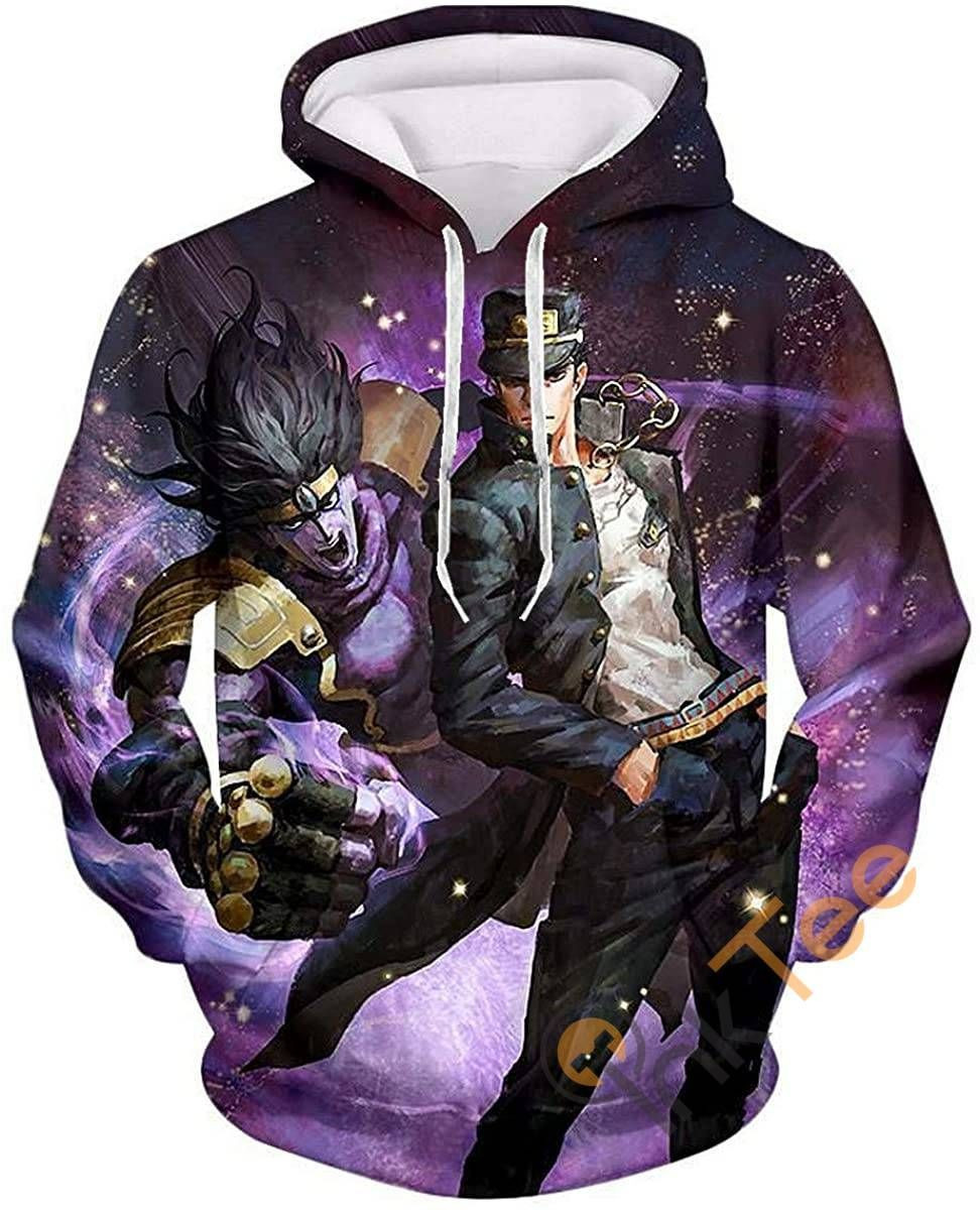 Cosplay Jojo39s Bizarre Adventure Print Pullover With Front Pocket Sku113 Hoodie 3D