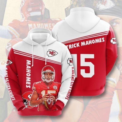 Amazon Sports Team Patrick Mahomes Kansas City Chiefs No127 Hoodie 3D