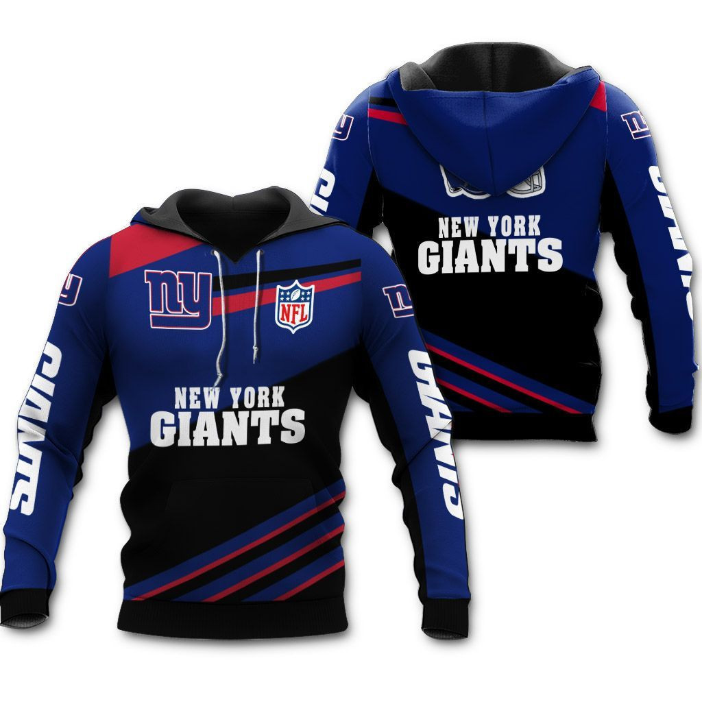 New York Giants NFL  T Shirts Sweatshirt Zip Up Hoodie Zipper Mens Womens