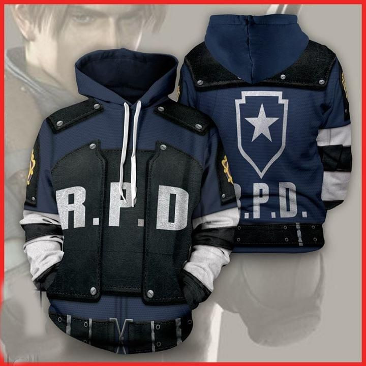 Pinterest Resident Evil 4 Leon Kennedy RPD Costume Hoodie