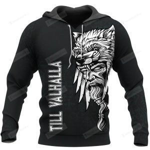 Odin Raven Till Valhalla 3D All Over Print Hoodie, Zip-up Hoodie