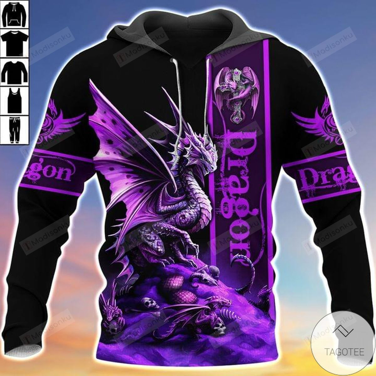 Amazing Purple Dragon For Unisex 3D All Over Print Hoodie, Zip-up Hoodie