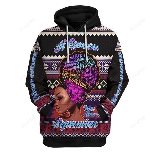 Personalized A Queen Custom Name 3D All Print Hoodie, Zip- Up Hoodie