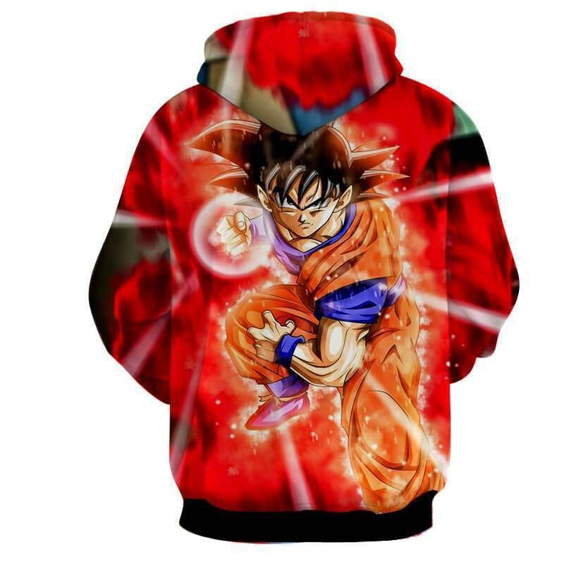 Dragon Ball Z Son Goku Super Saiyan Red 3D All Over Print Hoodie, Zip-up Hoodie