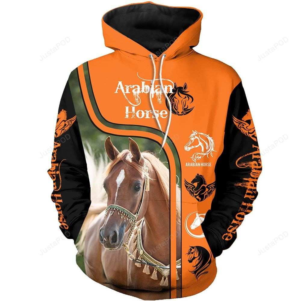 Arabian Horse 3D All Print Hoodie, Zip- Up Hoodie