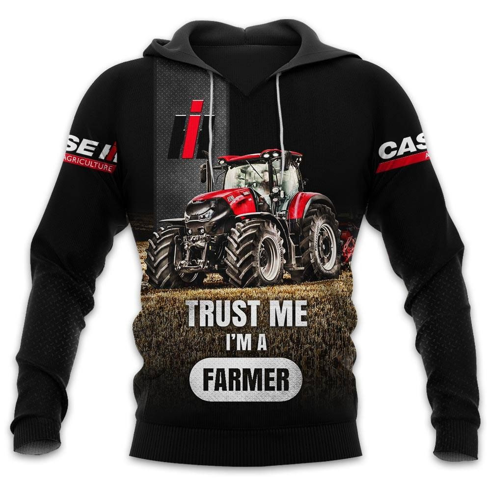 Gift For Farmer CAse IH Shirt Farm Red Tractor Trust Me I m A Farmer Hoodie