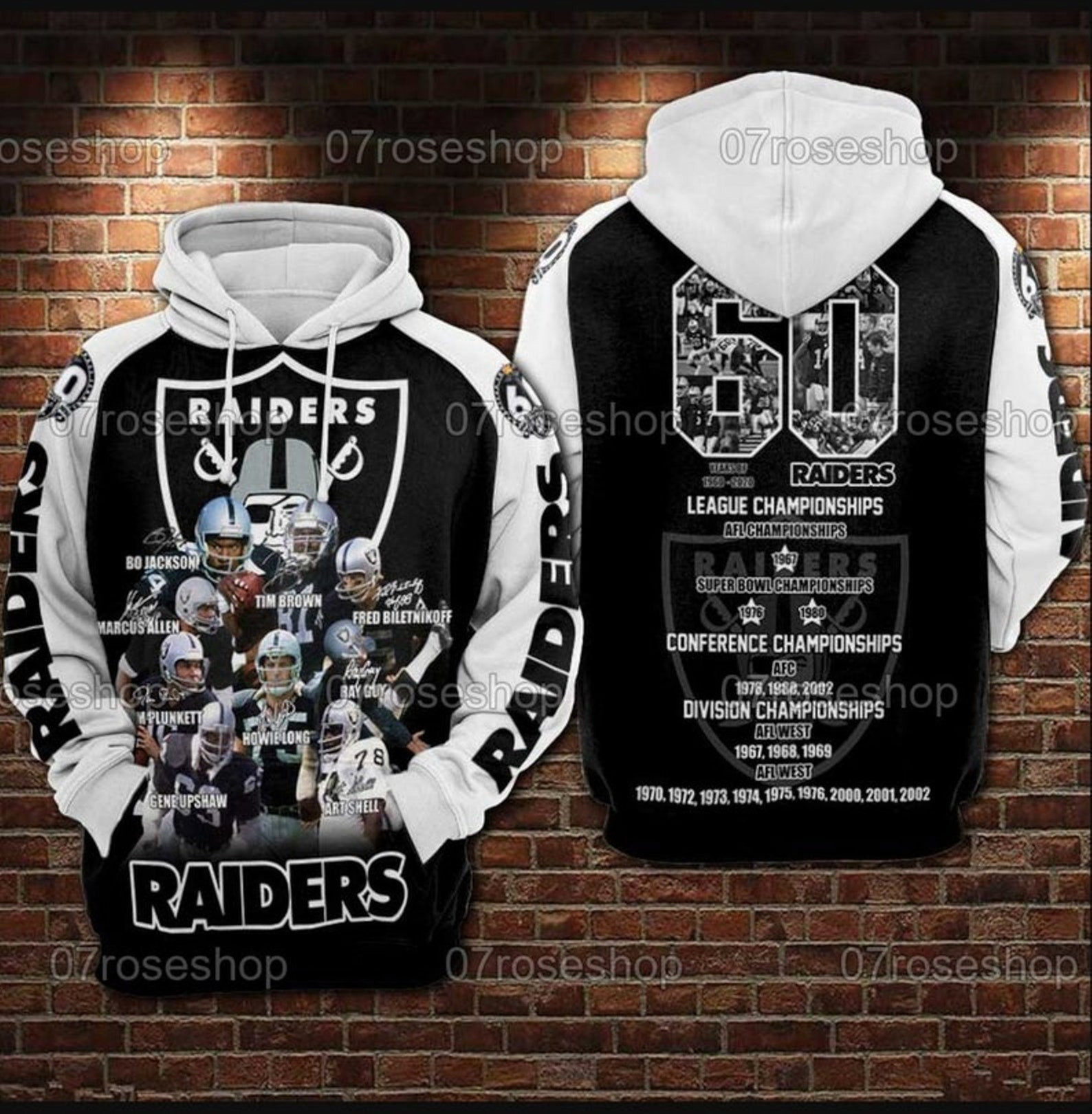 Oakland Raiders Nfl 3d All Over Printed Hoodie, Zip- Up Hoodie