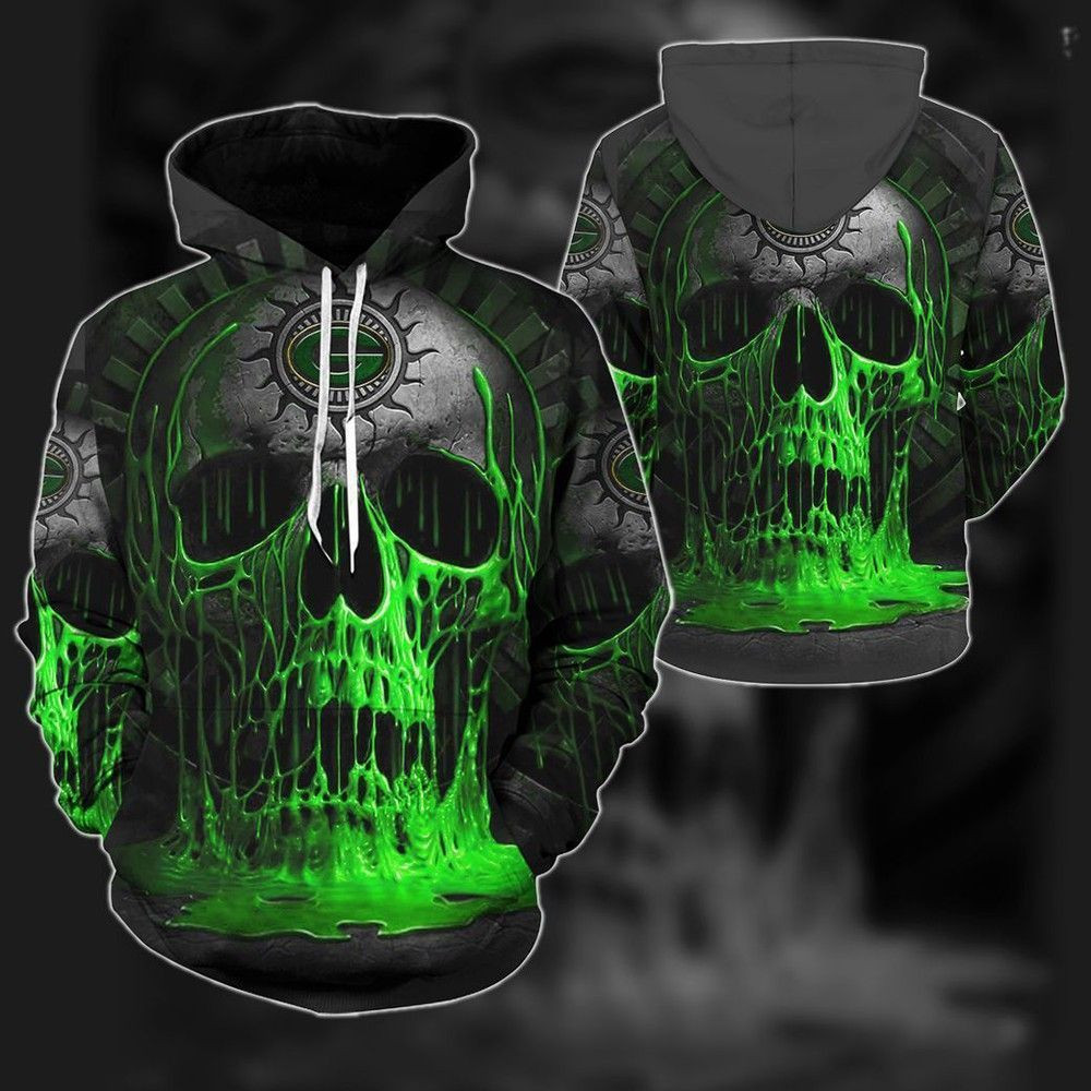 Green Bay Packers NFL Skull Men And Women 3D Full Printing Hoodie Green Bay Packers NFL 3D All Over Hoodies Zip Hoodies Green Bay Packers 3D Full Printing Shirt