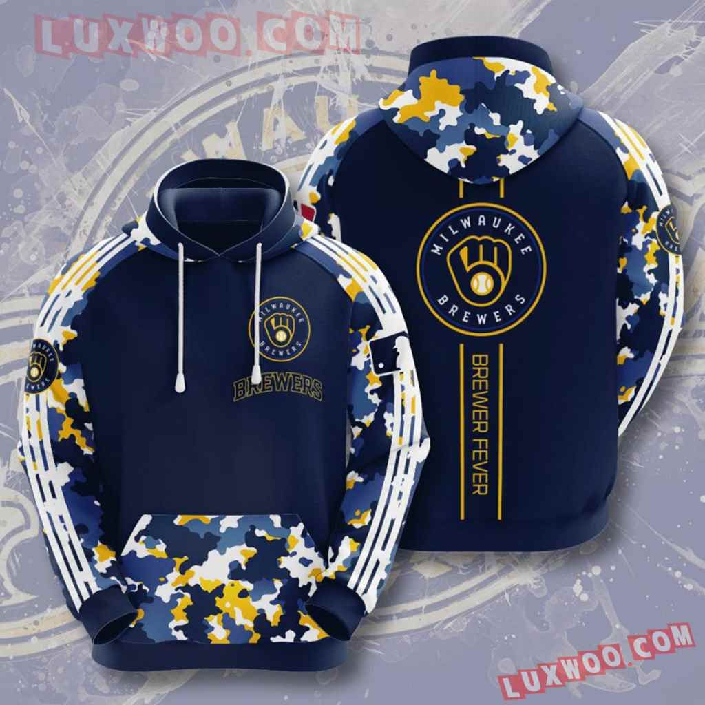 Mlb Milwaukee Brewers 3d Hoodies Printed Zip Hoodies Sweatshirt Jacket 2021