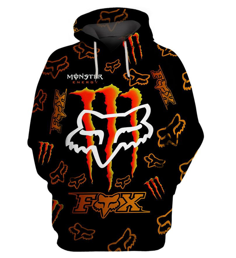 Orange Fox Monster Energy Unisex Size Hoodie