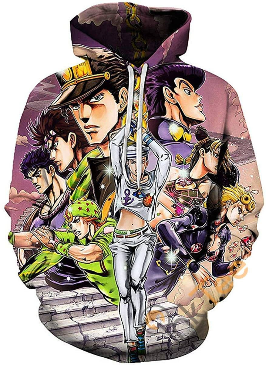 Cosplay Jojo39s Bizarre Adventure Print Pullover With Front Pocket Sku116 Hoodie 3D