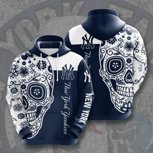 Amazon Sports Team New York Yankee Sugar Skull No968 Hoodie 3D Size S to 5XL