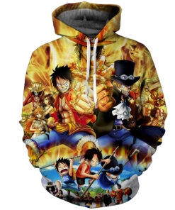 One Piece 3D All Over Print Hoodie, Zip-up Hoodie