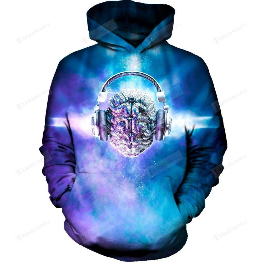 Cognitive Discology 3D All Over Printed Hoodie, Zip- Up Hoodie