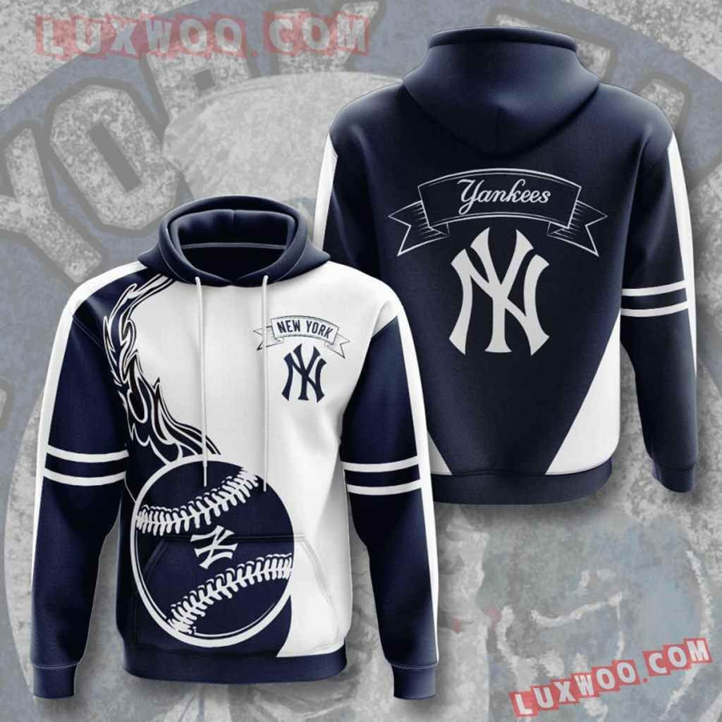 Mlb New York Yankees 3d Hoodies Printed Zip Hoodies Sweatshirt Jacket  2021