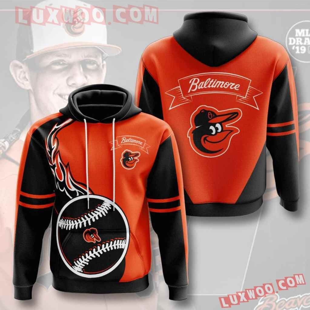 Mlb Baltimore Orioles 3d Hoodies Printed Zip Hoodies Sweatshirt Jacket  2021