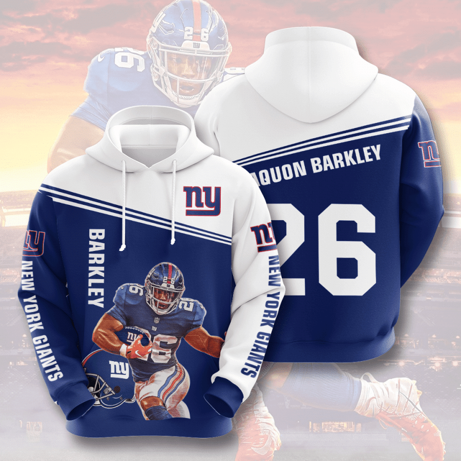 Saquon Barkley New York Giants New York Giants 3D Hoodie Sweatshirt