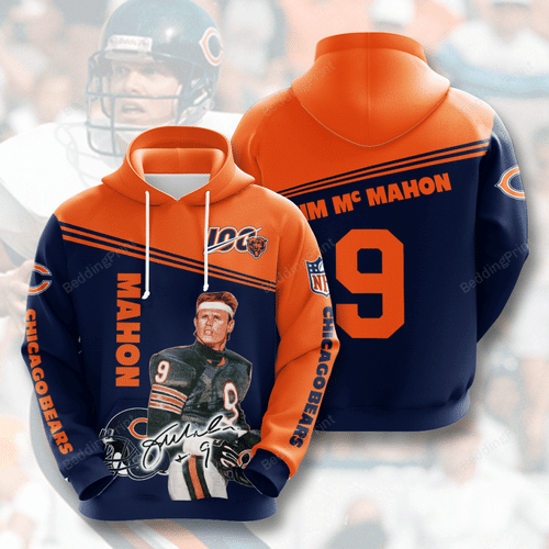 Jim McMahon Chicago Bears Men and Women 3D Full Printing Hoodie Chicago Bears 3D Full Printing