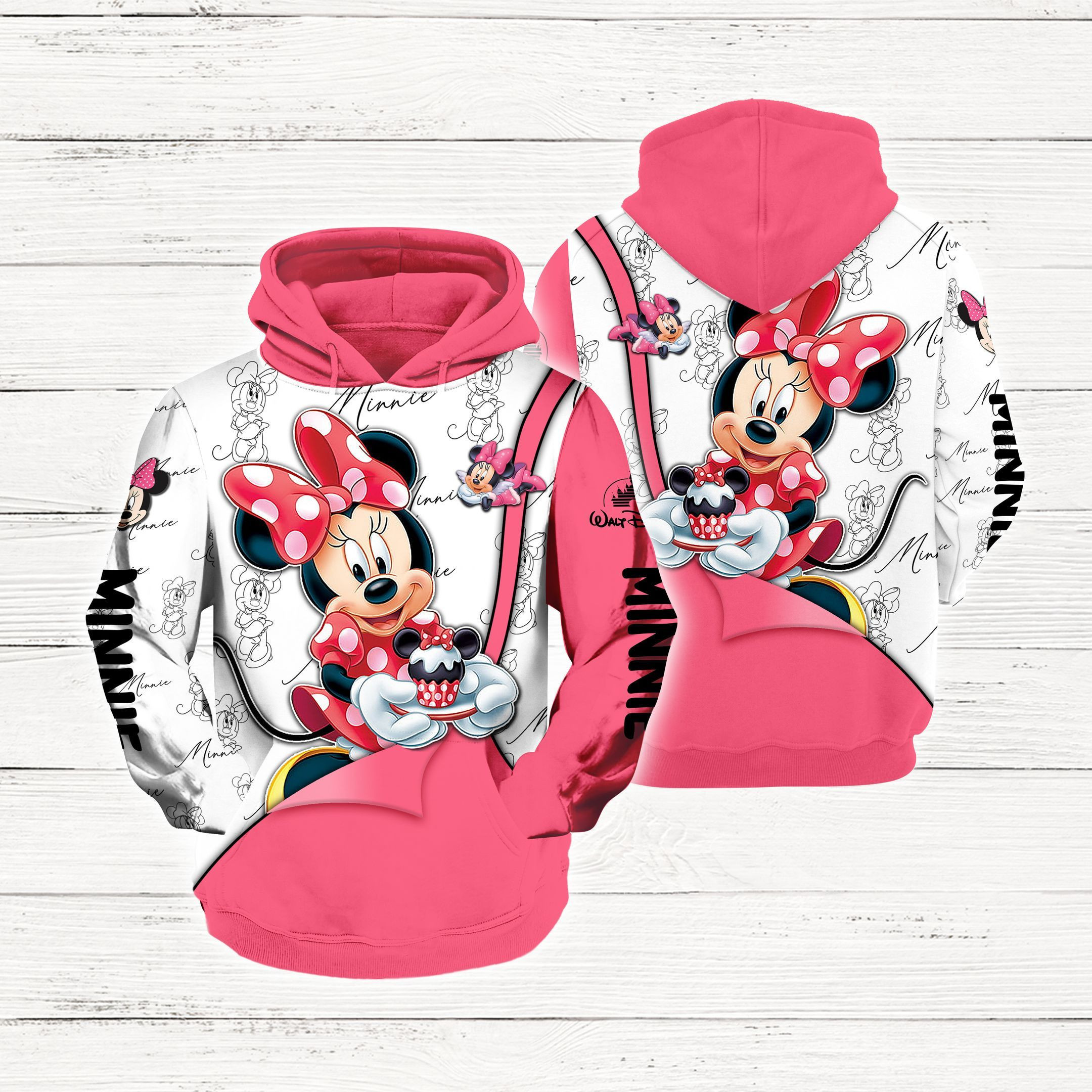 Cartoon Character Fall Minnie Hoodie All Over Printed 3D Unisex Men Women