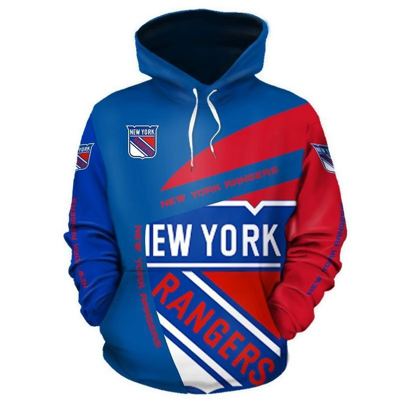 New York Rangers Pullover And Zippered Hoodies Custom 3D New York Rangers Graphic Printed 3D Hoodie All Over Print Hoodie For Men For Women