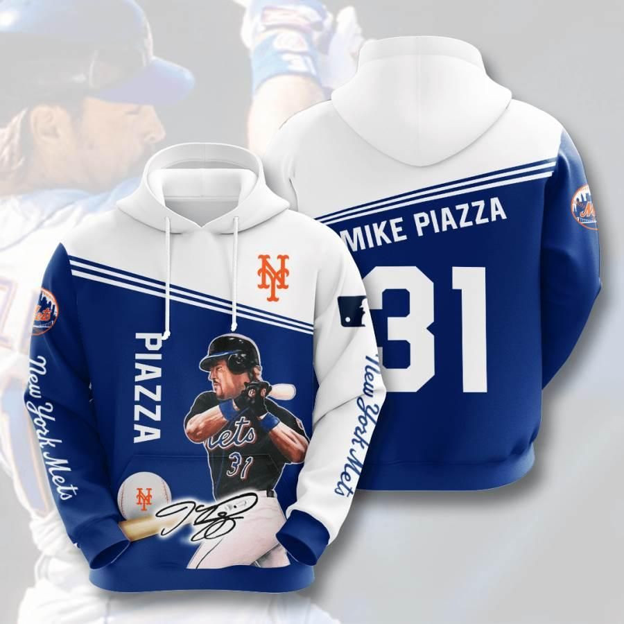 Sports Baseball Mlb New York Mets Mike Piazza Usa 854 Hoodie 3D Size S to 5XL