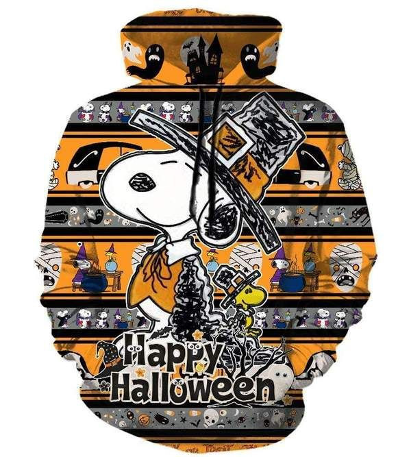 Happy Halloween Snoopy 3D All Over Print Hoodie, Zip-up Hoodie