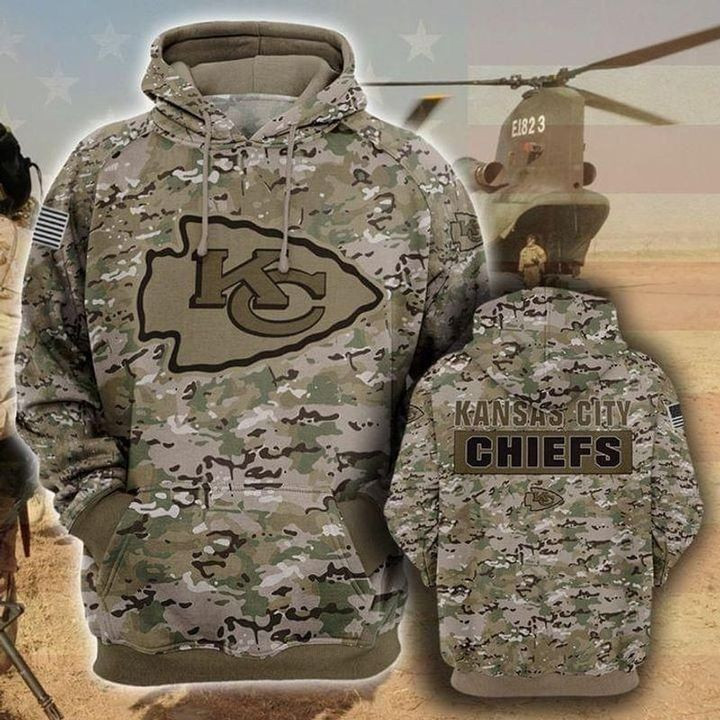 Kansas City Chiefs NFL Football Us Camouflage Men And Women 3D Full Printing Pullover Hoodie And Zippered Kansas City Chiefs 3D Full Printing Shirt 2020