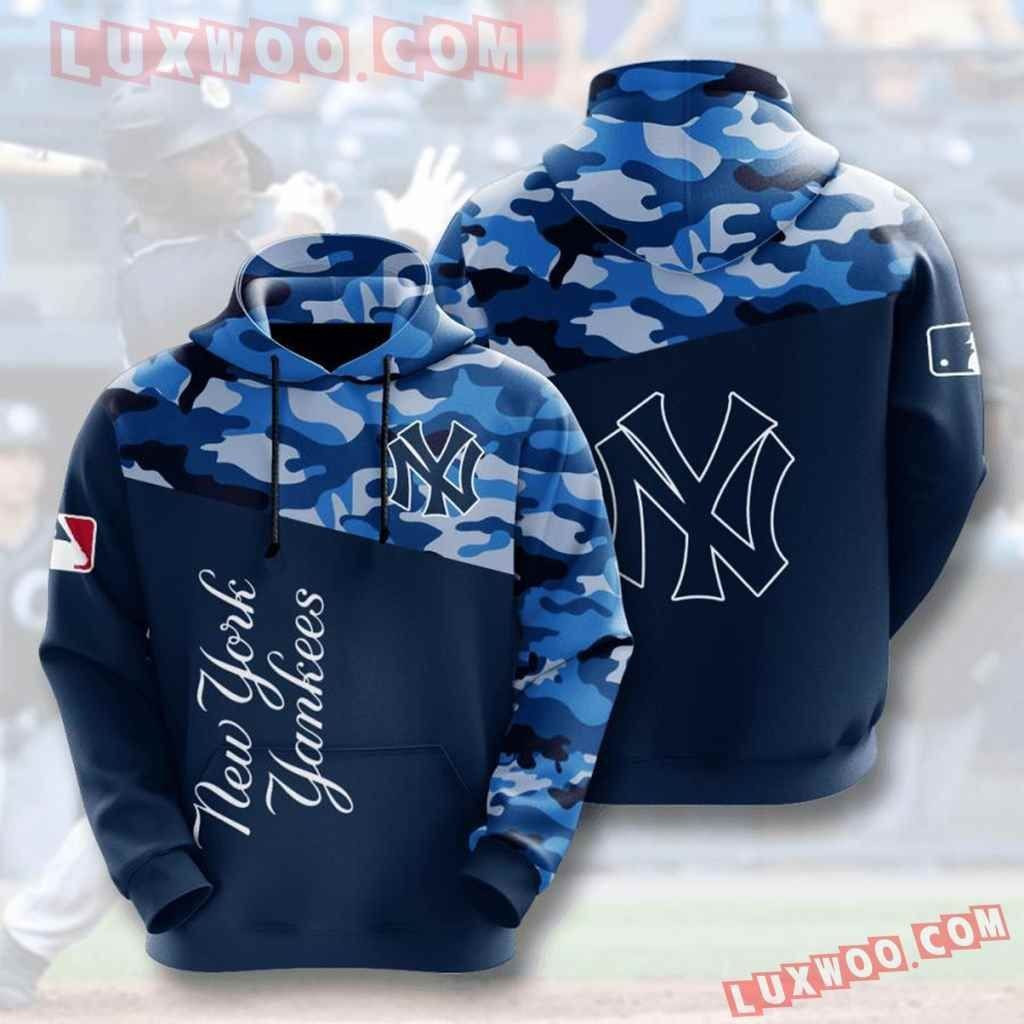 Mlb New York Yankees 3d Hoodies Printed Zip Hoodies Sweatshirt Jacket 2021