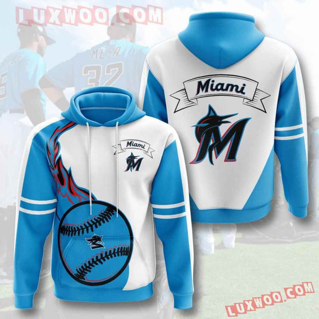 Mlb Miami Marlins 3d Hoodies Printed Zip Hoodies Sweatshirt Jacket 2021