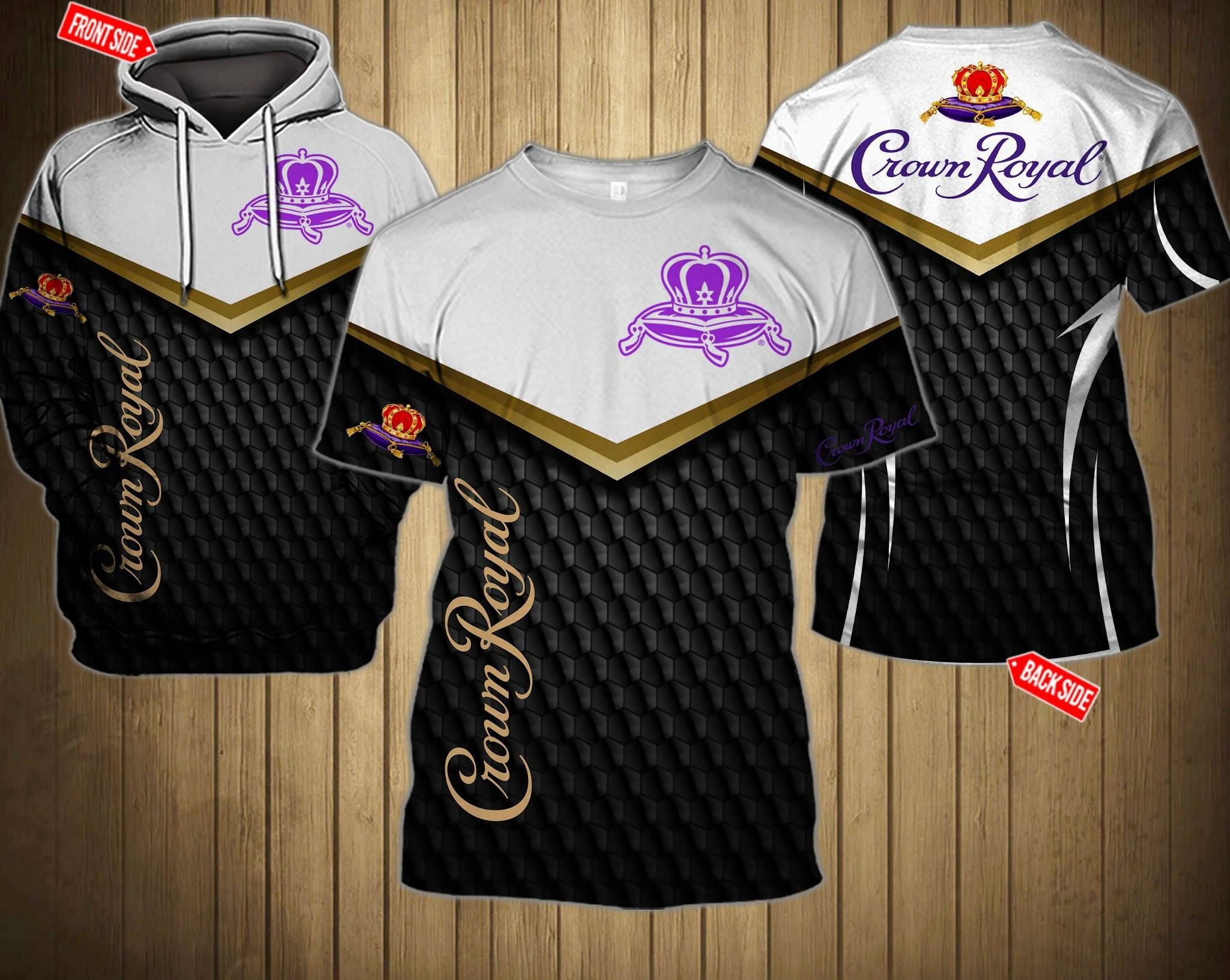 Crown ROyal Hoodie OR 3D Tshirt