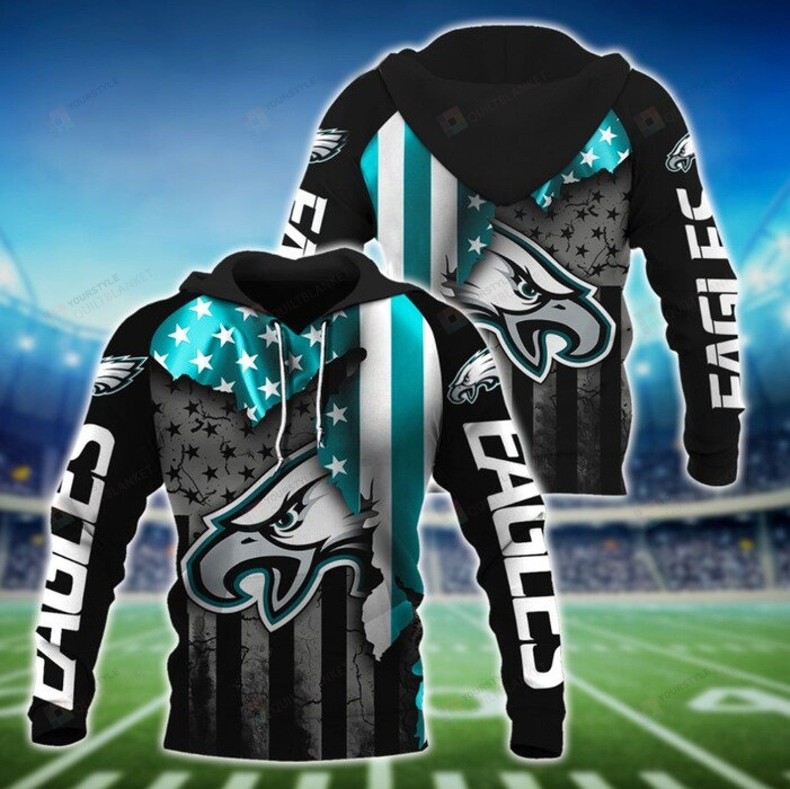 Philadelphia Eagles 3D All Over Print Hoodie, Zip-up Hoodie