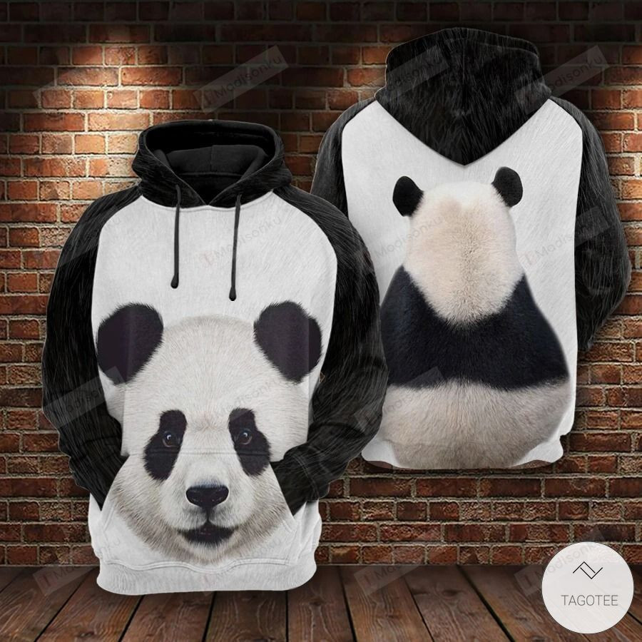 Panda 3D All Over Print Hoodie, Zip-up Hoodie