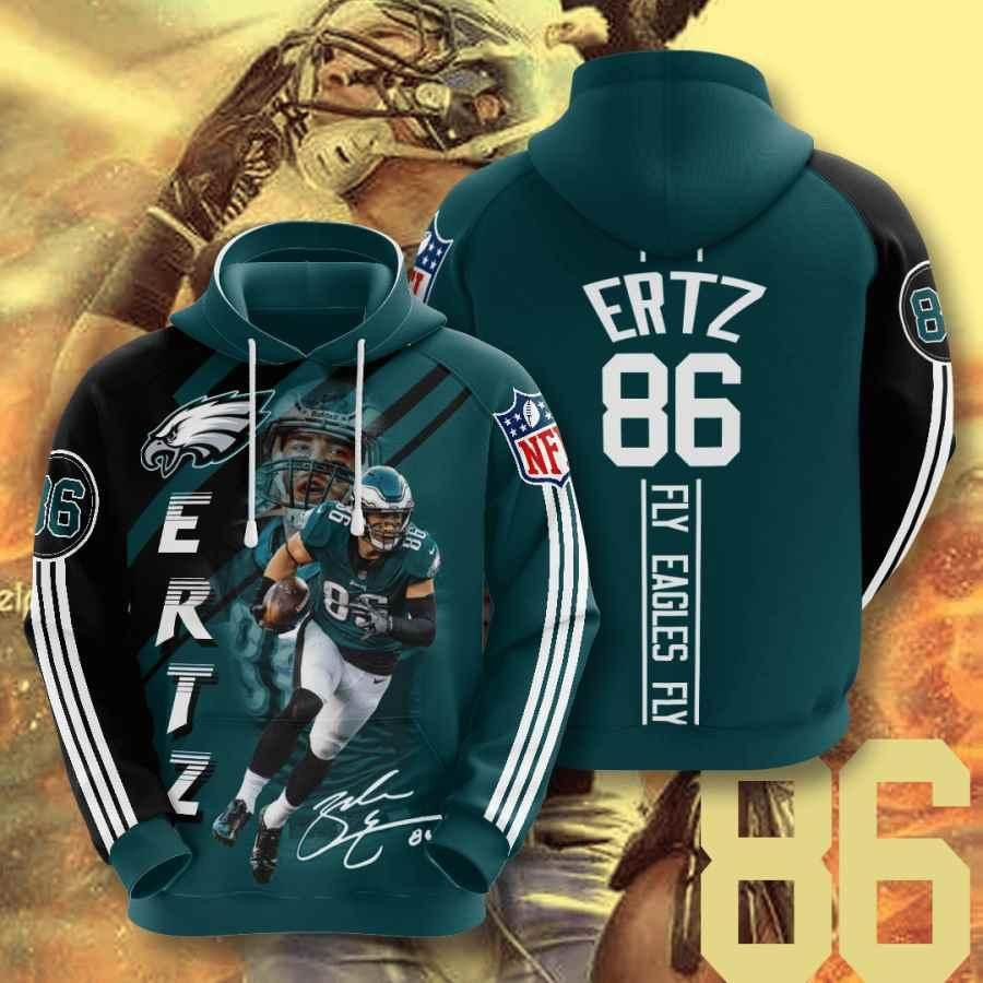 Sports American Football Nfl Philadelphia Eagles Zach Ertz Usa 1194 Hoodie 3D Size S to 5XL