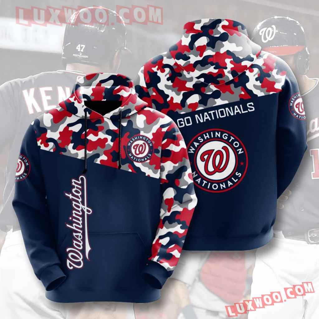 Mlb Washington Nationals 3d Hoodies Printed Zip Hoodies Sweatshirt Jacket  2021