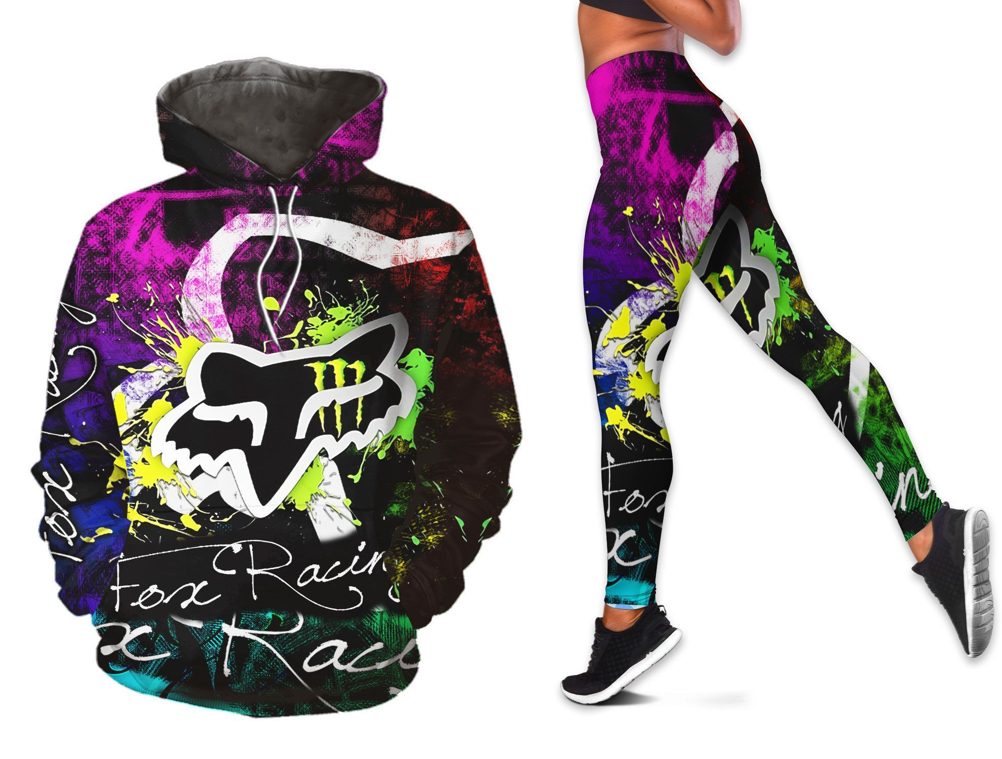 Colorful FoX RacinGg Gifts FoX RacinGg Hoodie Leggings Set