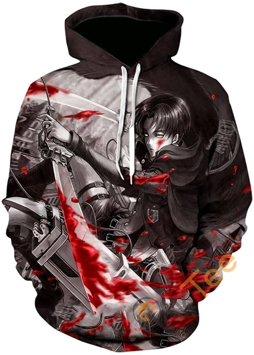 Attack On Titan Print Pullover With Front Pocket Sku53 Hoodie 3D