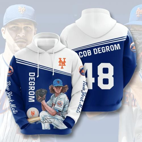 Amazon Sports Team Jacob Degrom New York Mets No552 Hoodie 3D Size S to 5XL