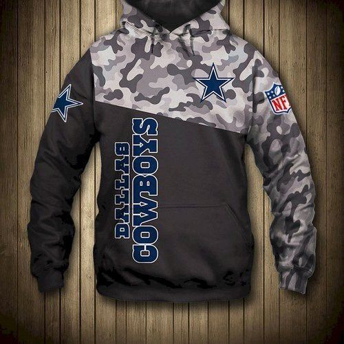 Dallas Cowboys Camo Men And Women 3D Full Printing Hoodie Zip Hoodie