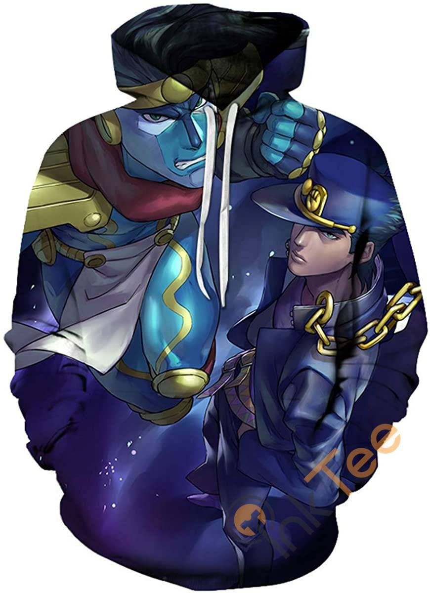 Cosplay Jojo39s Bizarre Adventure Print Pullover With Front Pocket Sku125 Hoodie 3D