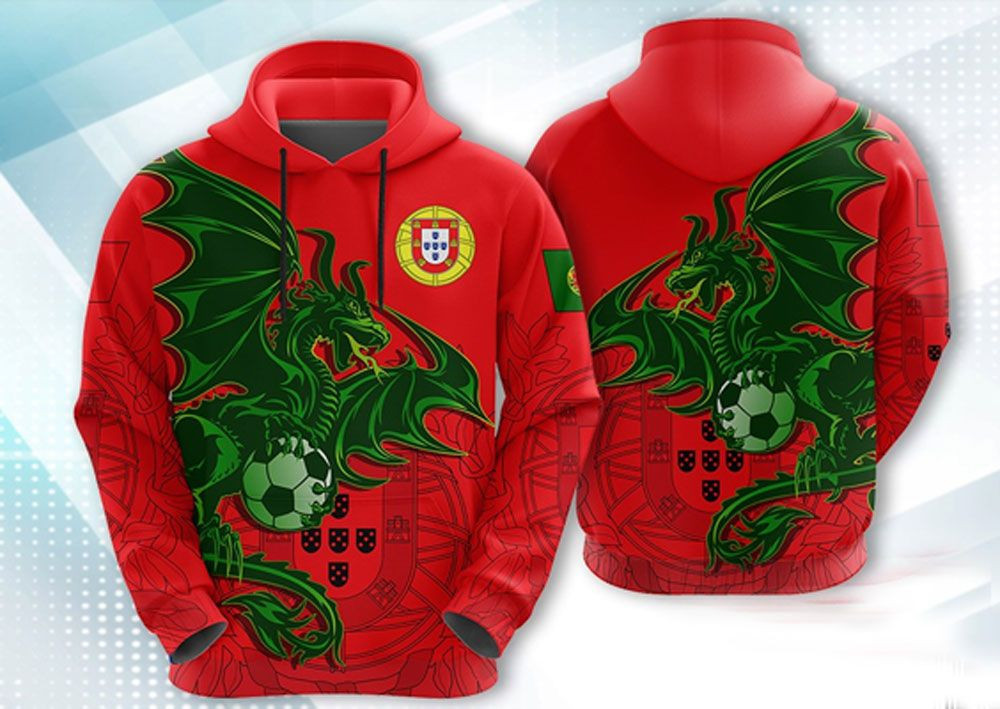 Sport Gifts Gift For Football Lover Portuges Portugal Dragon Football Hoodie