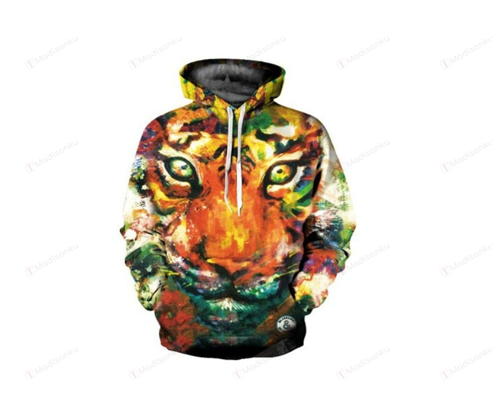 Creative Wild Tiger 3d All Over Print Hoodie, Zip-Up Hoodie