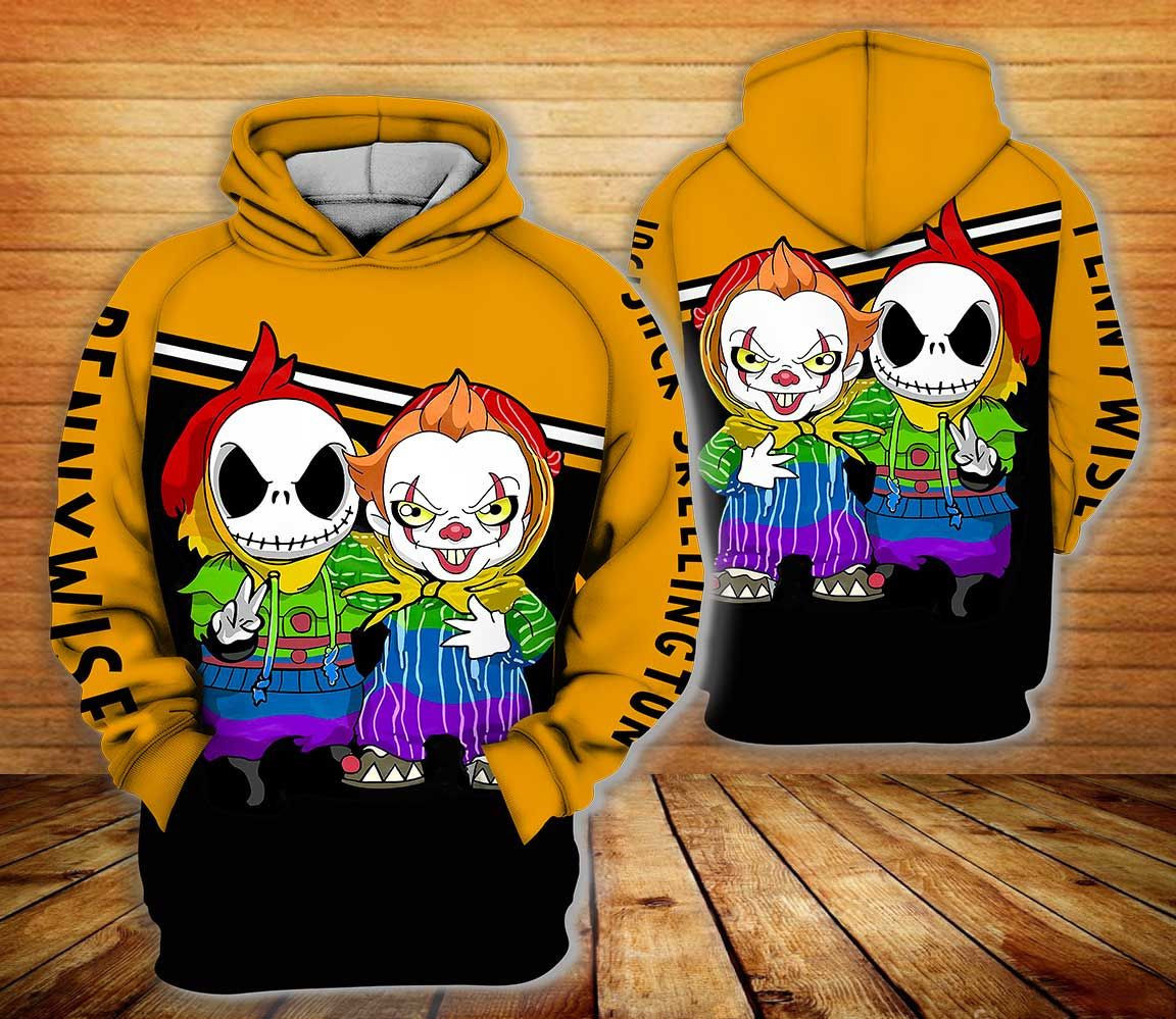 Nightmare Beforeristmas Gift Horror Movies Horroraracters Fan IT Red Jack Skellington Pennywise Horror You Halloween Gift Unisex Hoodie