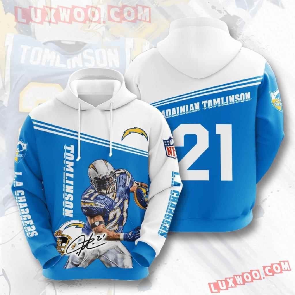 Nfl Los Angeles Chargers 3d Hoodies Printed Zip Hoodies Sweatshirt Jacket 2021