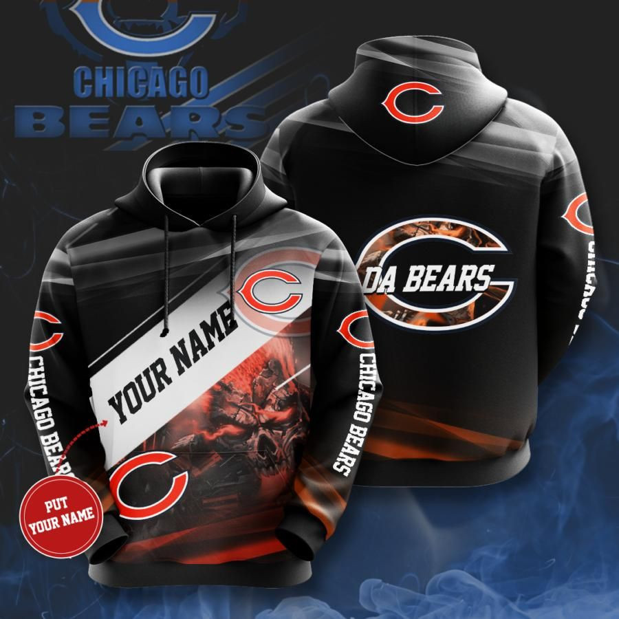 Personalized Chicago Bears No346 Custom Hoodie 3D Size S to 5XL