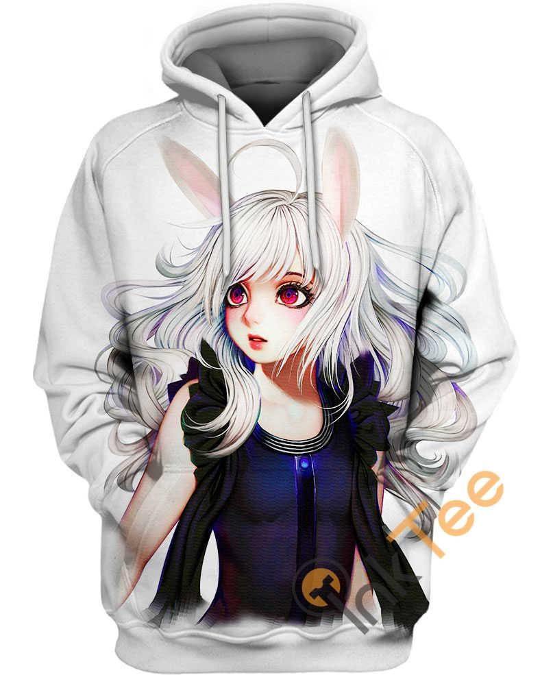 White Rabbit Anime Girl Amazon Hoodie 3D Size S to 5XL