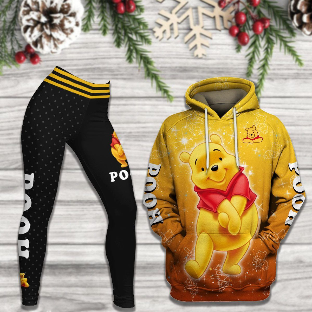 Gift For Pooh Lover Winnie The Pooh Hoodie And Legging Set