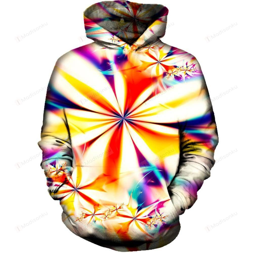 Blinding Flower 3D All Over Printed Hoodie, Zip- Up Hoodie