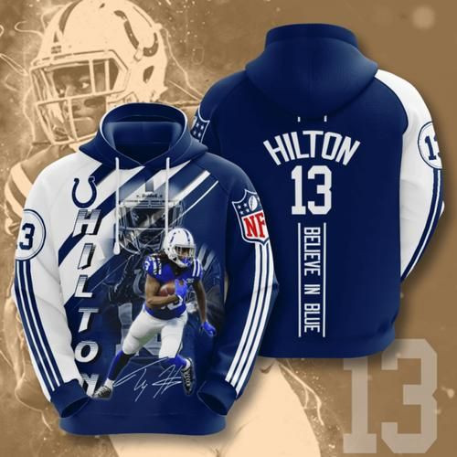 Sports Team Nfl Indianapolis Colts No446 Hoodie 3D Size S to 5XL